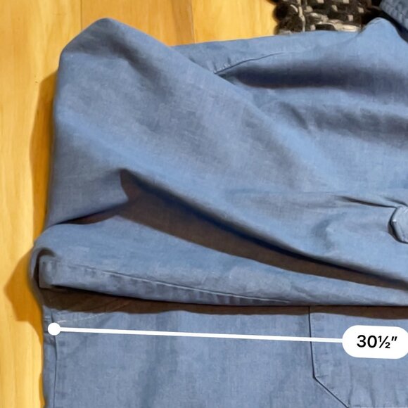 Flame-resistant chambray shirt with tortoise style buttons - Picture 9 of 11